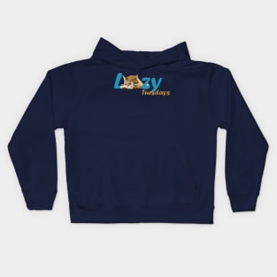 Lazy Cat Tuesdays Kids Hoodie